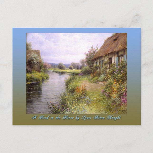 Ein Bend im Fluss von Louis Aston Knight Postkarte (Vorderseite)