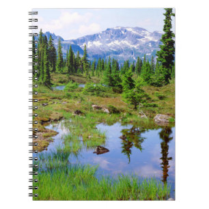 Ein Bergsee im Hinterland von Vancouver Island Notizblock