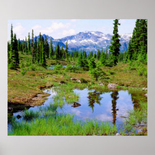 Ein Bergsee im Hinterland von Vancouver Island Poster