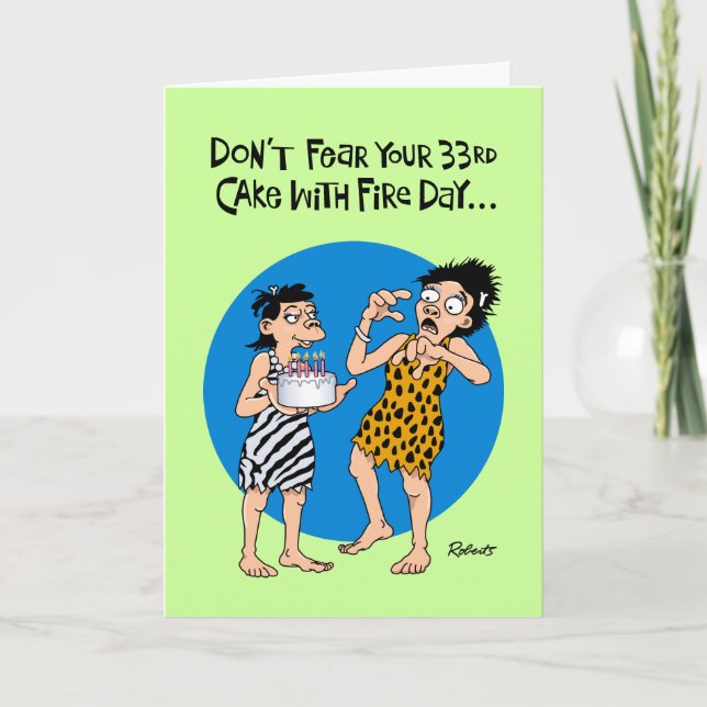 Ein beruhigender 33. Geburtstag Karte (Vorderseite)