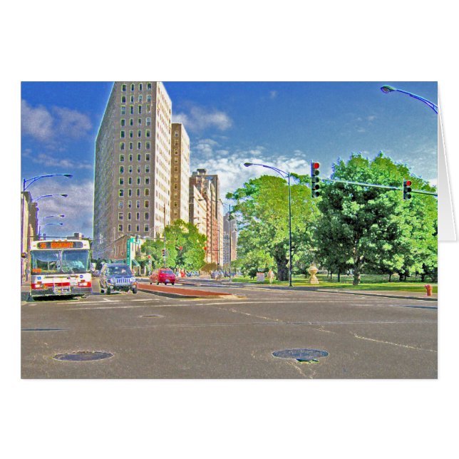 Ein beschäftigter Nachmittag in Chicago (Vorderseite (Horizontal))