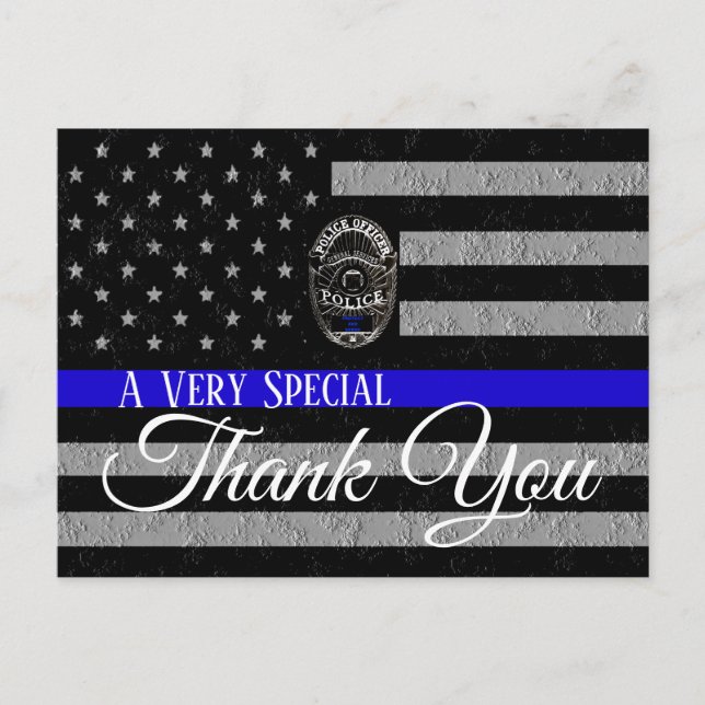 EIN BESONDERER DANK, DASS SIE POLICE POSTCARD UNTE POSTKARTE (Vorderseite)