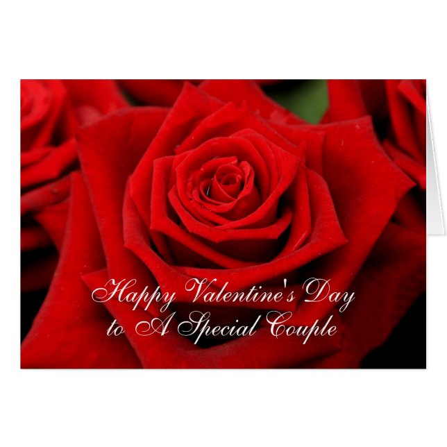 Ein besonderer Glückwunsch zum Valentinstag Rose (Vorderseite (Horizontal))