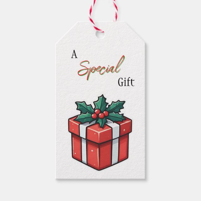 Ein besonderes Geschenk - von/zu Geschenkanhänger (Vorderseite)