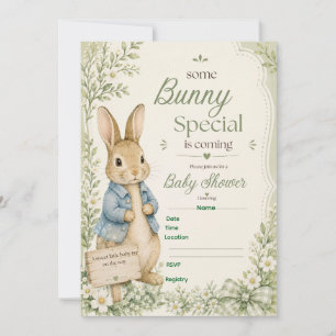 Ein besonderes Häschen - Baby Shower Einladung / V