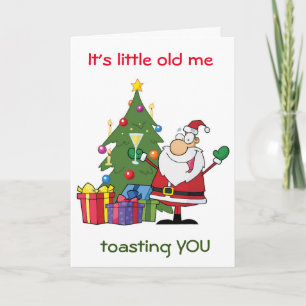 EIN BESONDERES "TOAST from SANTA" IN DIESEM JAHR Feiertagskarte