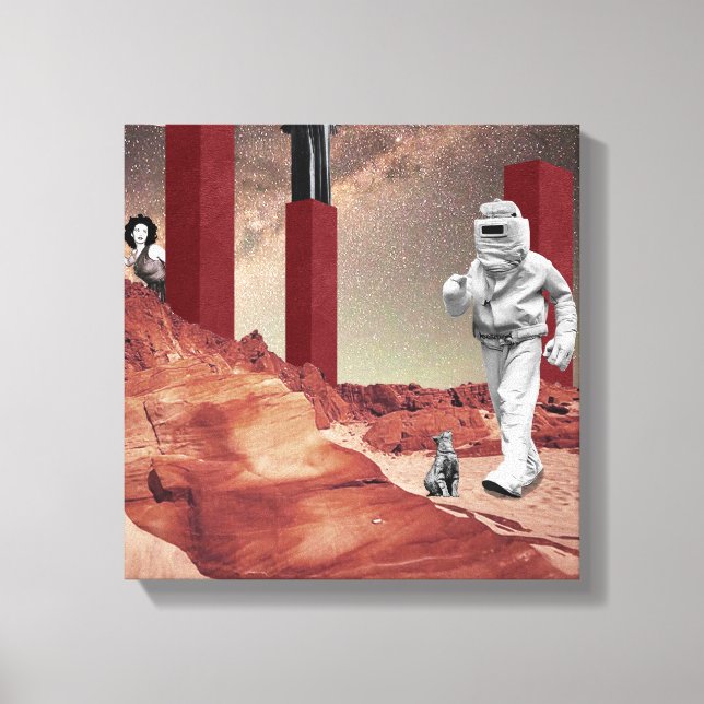 Ein Besuch in den Mars Leinwanddruck (Vorderseite)