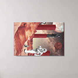 Ein Besuch in den Mars Leinwanddruck