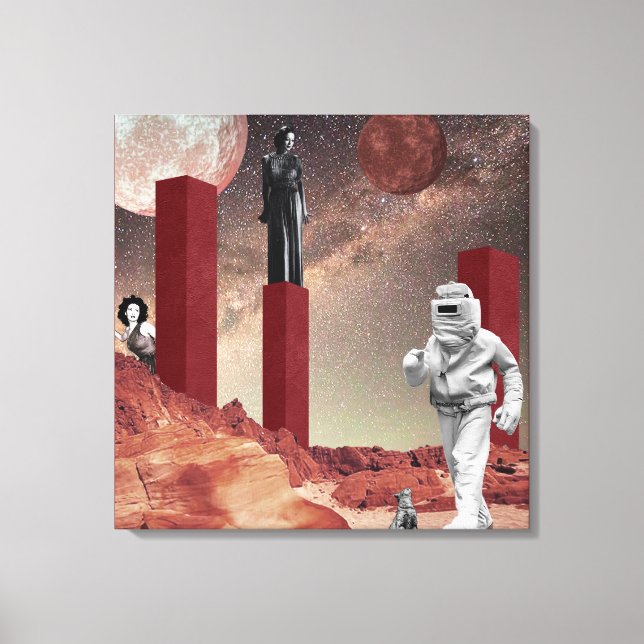 Ein Besuch in den Mars Leinwanddruck (Vorderseite)