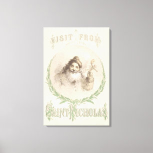 Ein Besuch von Saint Nicholas Leinwanddruck
