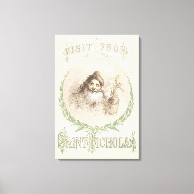 Ein Besuch von Saint Nicholas Leinwanddruck (Vorderseite)