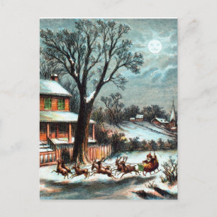 Ein Besuch von Saint Nicholas vintage Weihnachten