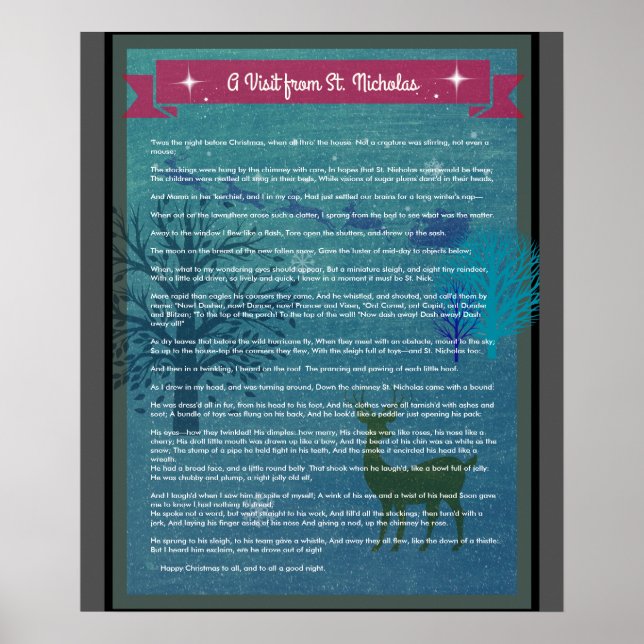 Ein Besuch von St. Nicholas - Holiday Poster (Vorne)