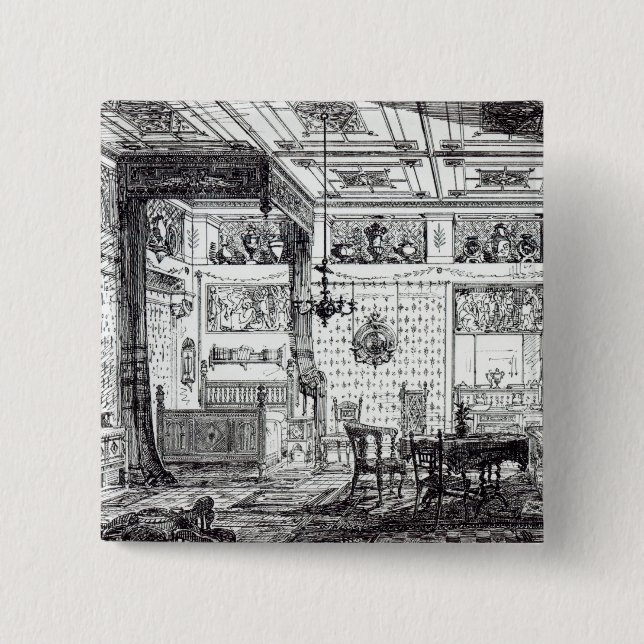 Ein Bett-Raum Button (Vorderseite)