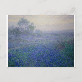 "Ein bewölkter Tag Bluebonnets in der Nähe von San Postkarte