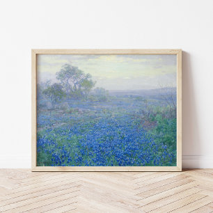 Ein bewölkter Tag, Bluebonnets   Julian Onderdonk Poster