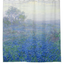 Ein bewölkter Tag, Bluebonnets von Onderdonk Vinta Duschvorhang