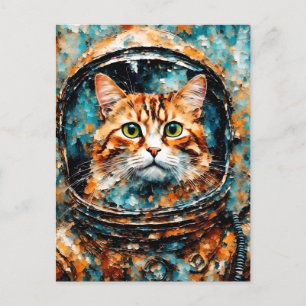 ein bewundernswerter Katzenastronaut Postkarte