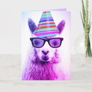 Ein bezauberndes Alpaca in Brille, Geburtstag Karte