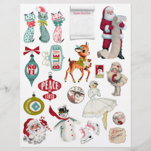 Ein bezauberndes Set retro Weihnachtsverzierungen