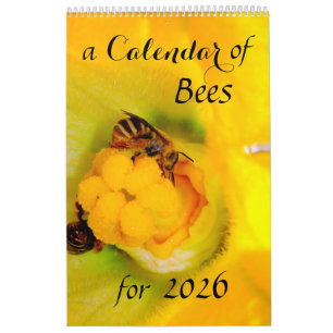 Ein Bienenkalender für 2025 - 11 x 14¼ Zoll Kalender