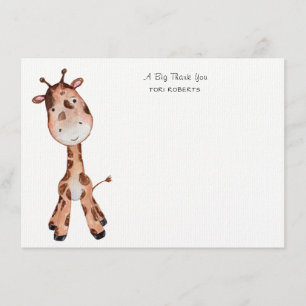 Ein BigThank Sie Giraffenkarte Dankeskarte