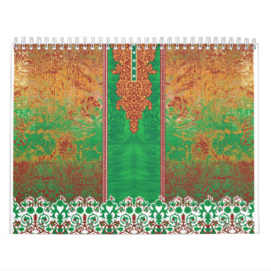 ein Bild eines grünen Feldes mit orangefarbenem Ra Kalender