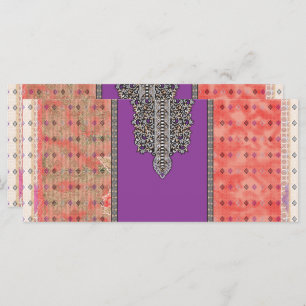 ein Bild eines Schals mit einem Design darauf Menükarte