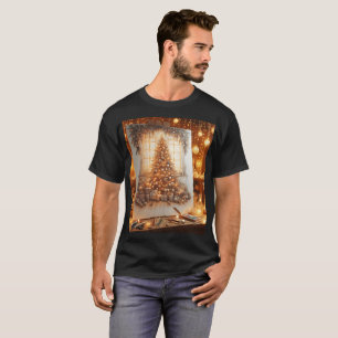 ein Bild eines Weihnachtsbaumes auf einem Tisch mi T-Shirt