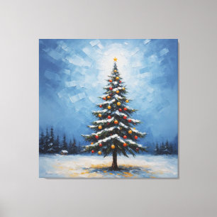 ein Bild eines Weihnachtsbaumes mit Ornamenten Leinwanddruck