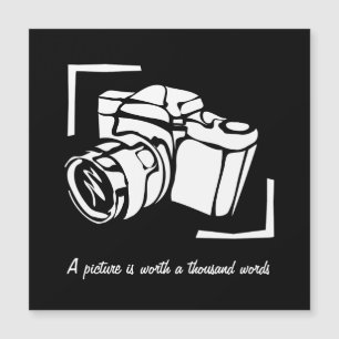 Ein Bild ist mehr als tausend Worte Fotografie Magnetkarte