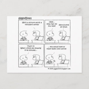 Ein Bild mit tausend Wörtern Postkarte