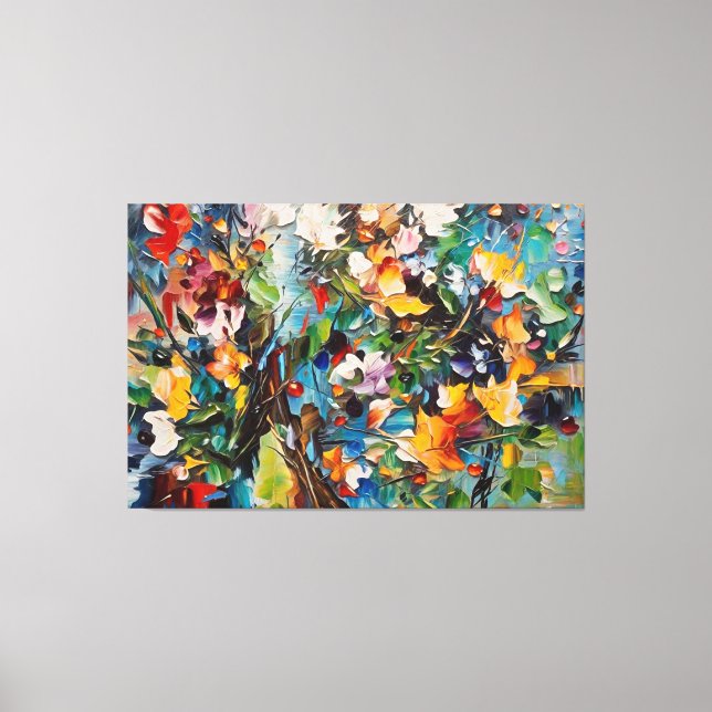 ein Bild von Blume auf einer Leinwand (Vorderseite)