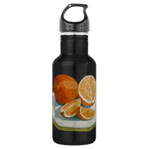 ein Bild von Scheiben saftiger Orangen Trinkflasche