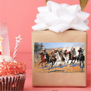 ein Bindestrich für Holz, Frederick Remington, Rechteckiger Aufkleber