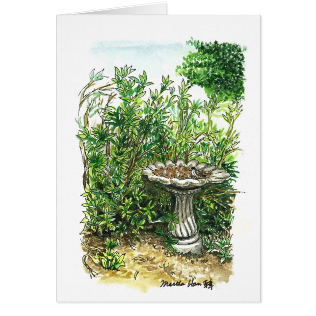 Ein Birdbath (Vorne)