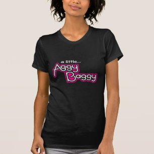 "ein bisschen...AggyBaggy" Damen rosa Text-Shirt T-Shirt