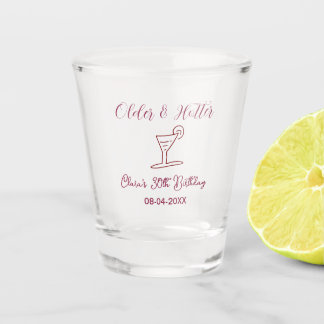 ein bisschen älter 30. Geburtstagsglas braun trend Schnapsglas