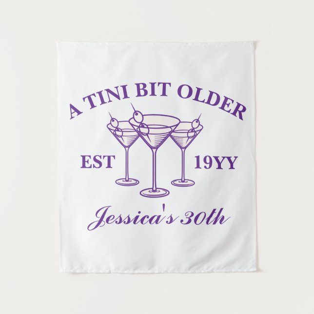 Ein bisschen älter Benutzerdefinierte lila Geburts Wandteppich (Vorderseite)