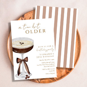 Ein bisschen älter Eleganter Espresso Martini Gebu Einladung
