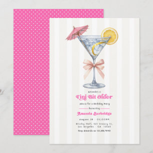 Ein bisschen älter Hot Pink Martini Geburtstagsfei Einladung