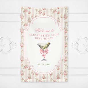 'Ein bisschen älter Martini Coquette Geburtstag Banner