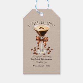 Ein bisschen älter Martini Espresso Brauner Bogen  Geschenkanhänger