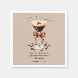 Ein bisschen älter Martini Espresso Brauner Bogen  Serviette