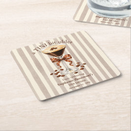 Ein bisschen älter Martini Espresso Streifen Schle Rechteckiger Pappuntersetzer
