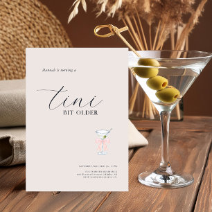 Ein bisschen älter   Martini Geburtstag Einladung