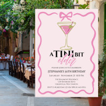 Ein bisschen älter Martini süß rosa Rahmen Geburts