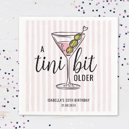 Ein bisschen älter Pink Martini Geburtstag Serviette