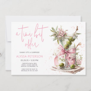 Ein bisschen älter Pink Script Überraschungs-Gebur Einladung