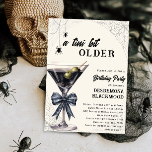 Ein bisschen älter Spider Bow Halloween Geburtstag Einladung